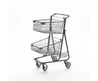 Twin Basket Shopping Trolley